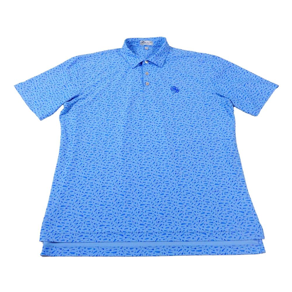 Peter Millar Guitar Sax Boat Old Sandwich Golf Performance Polo Shirt Large